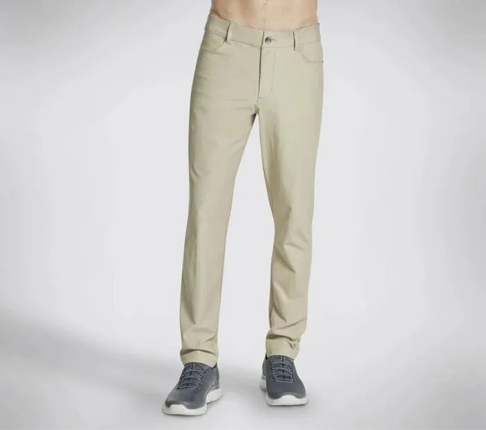 Skechers GO WALK Premium 5 Pocket Pant Natural Brown Men Bottoms