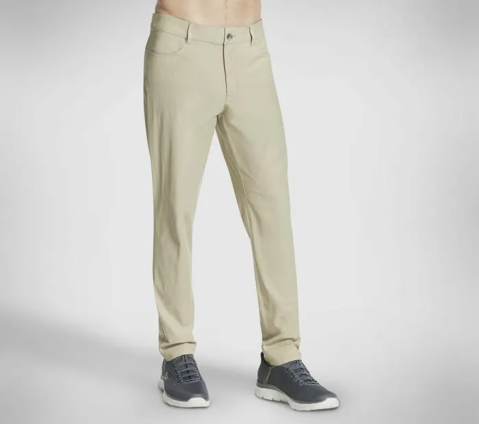 Skechers GO WALK Premium 5 Pocket Pant Natural Brown Men Bottoms Skechers GO WALK Premium 5 Pocket Pant Natural Brown Men Bottoms