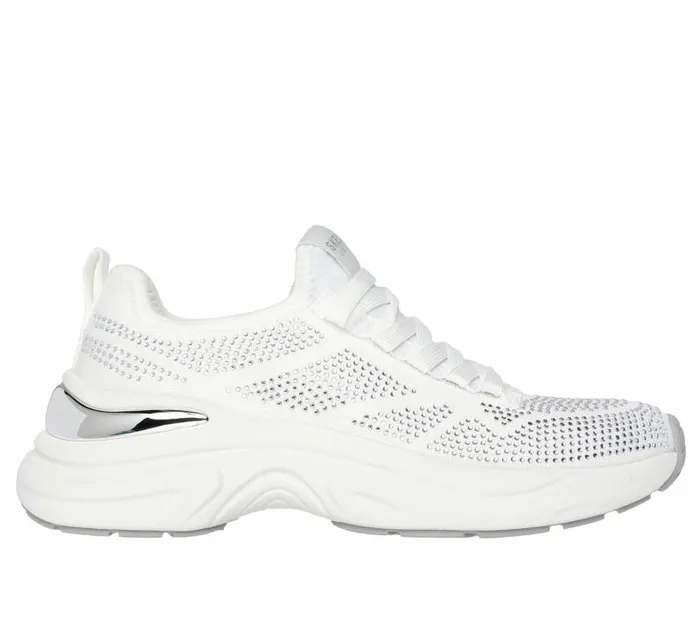 Skechers Hazel 8211 Lustrous Sheen White Women Casual Sneakers
