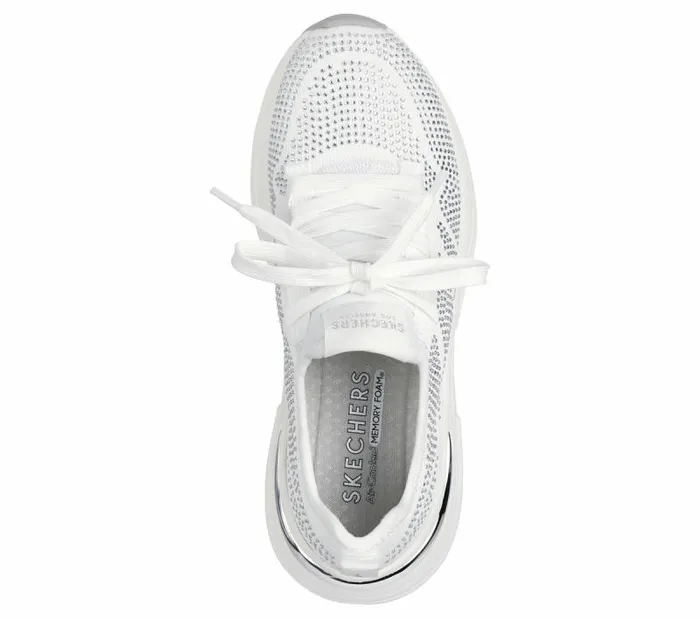 Skechers Hazel 8211 Lustrous Sheen White Women Casual Sneakers