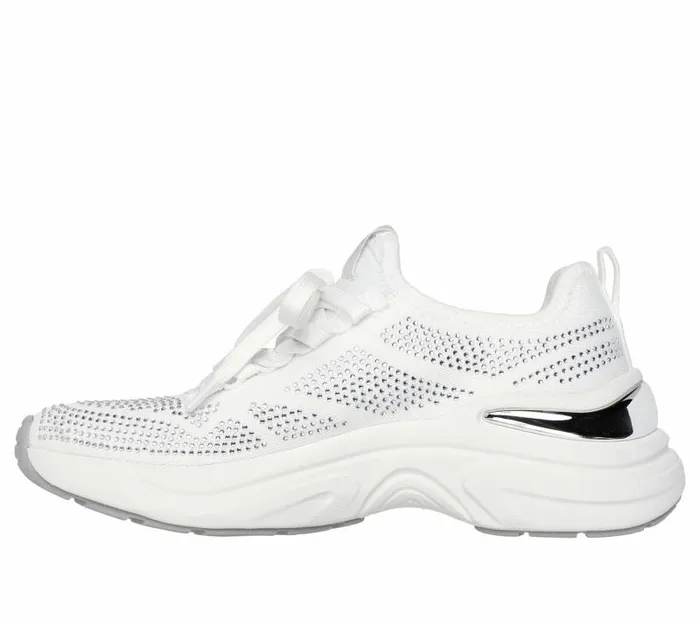 Skechers Hazel 8211 Lustrous Sheen White Women Casual Sneakers