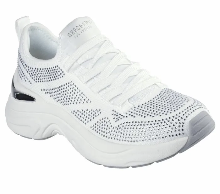 Skechers Hazel 8211 Lustrous Sheen White Women Casual Sneakers