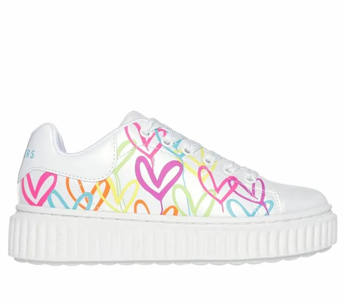 Skechers JGoldcrown Hi Ridge White Multi Kids Athletic Shoes and Sneakers