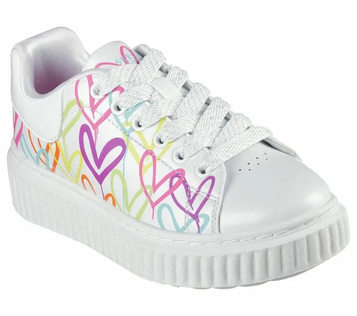 Skechers JGoldcrown Hi Ridge White Multi Kids Athletic Shoes and Sneakers Skechers JGoldcrown Hi Ridge White Multi Kids Athletic Shoes and Sneakers