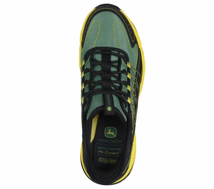 Skechers John Deere Skechers Slipins Vigor AT Gray Yellow Men Athletic Sneakers