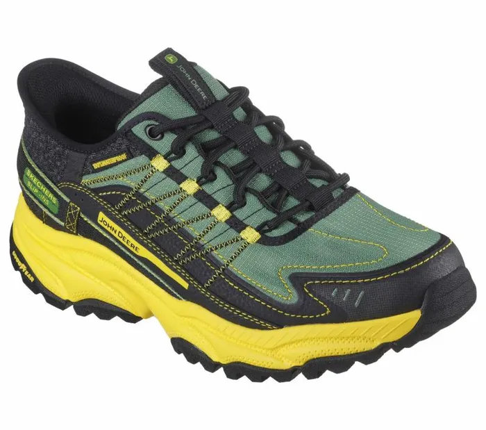 Skechers John Deere Skechers Slipins Vigor AT Gray Yellow Men Athletic Sneakers