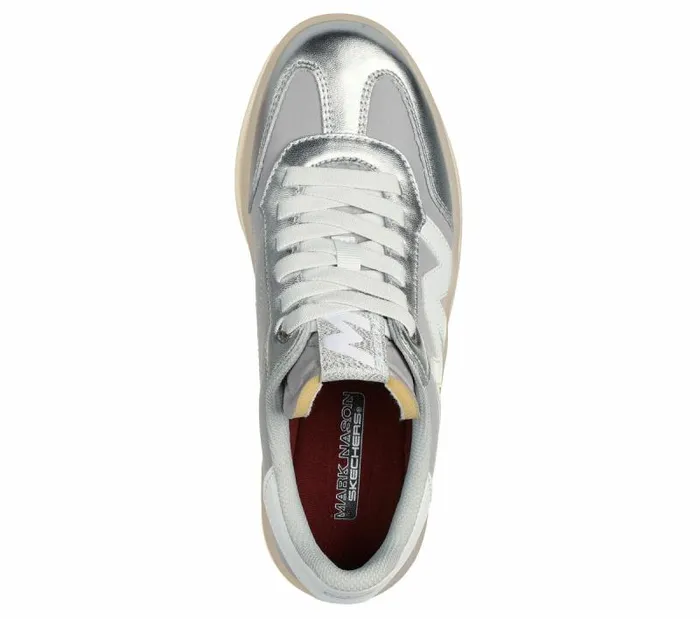 Skechers Mark Nason New Wave Cup 8211 The Rally Silver Women Casual Sneakers