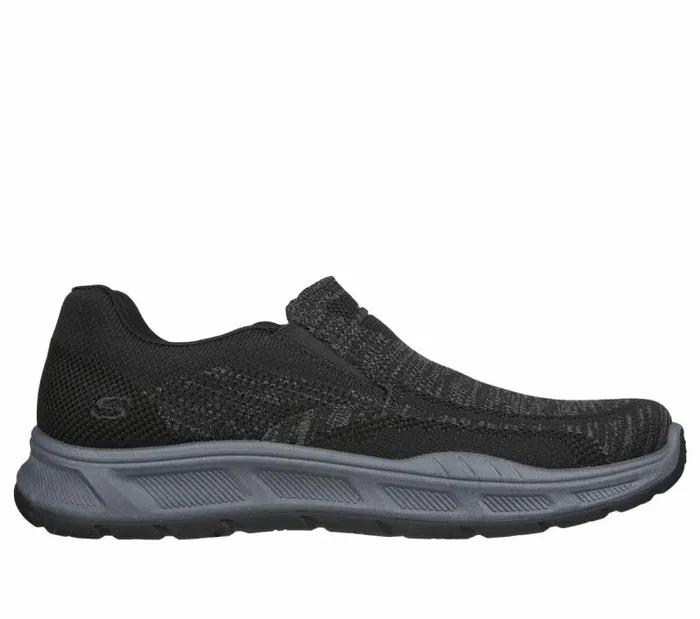 Skechers Relaxed Fit Cohagen 8211 Knit Walk Black Men Casual Sneakers