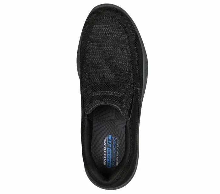 Skechers Relaxed Fit Cohagen 8211 Knit Walk Black Men Casual Sneakers Skechers Relaxed Fit Cohagen 8211 Knit Walk Black Men Casual Sneakers