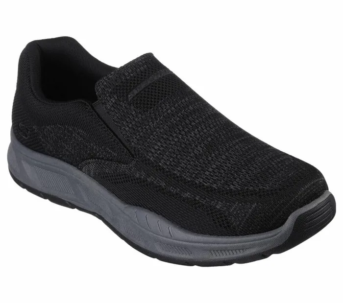 Skechers Relaxed Fit Cohagen 8211 Knit Walk Black Men Casual Sneakers Skechers Relaxed Fit Cohagen 8211 Knit Walk Black Men Casual Sneakers