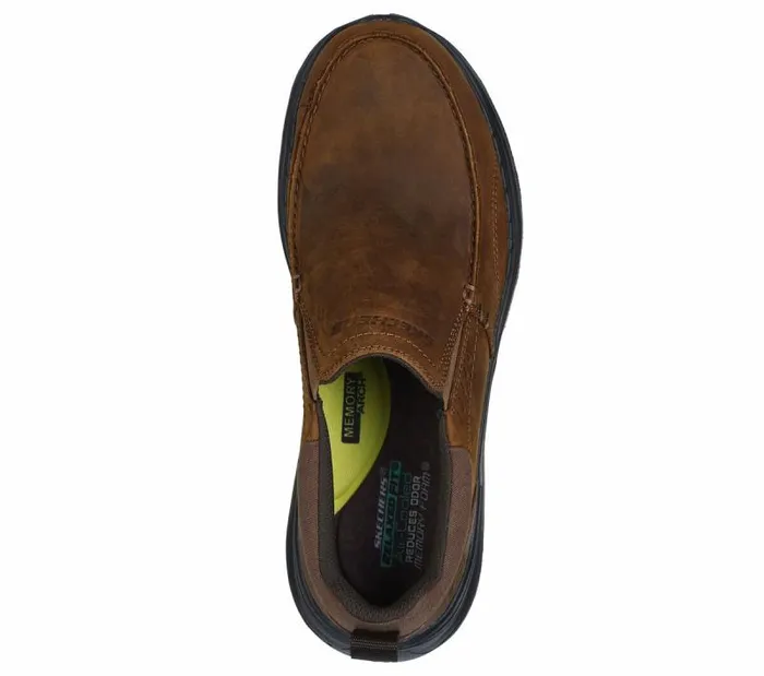 Skechers Relaxed Fit Decklan 8211 Aldred Brown Men SlipOns Skechers Relaxed Fit Decklan 8211 Aldred Brown Men SlipOns