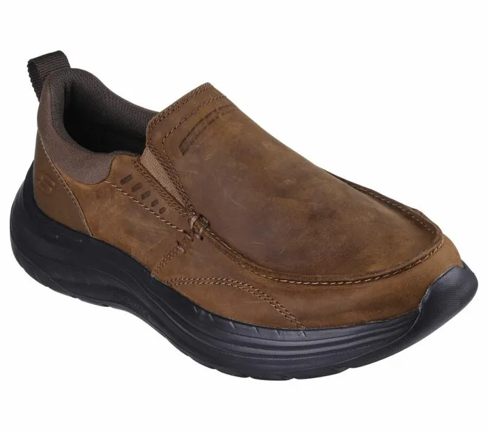 Skechers Relaxed Fit Decklan 8211 Aldred Brown Men SlipOns Skechers Relaxed Fit Decklan 8211 Aldred Brown Men SlipOns