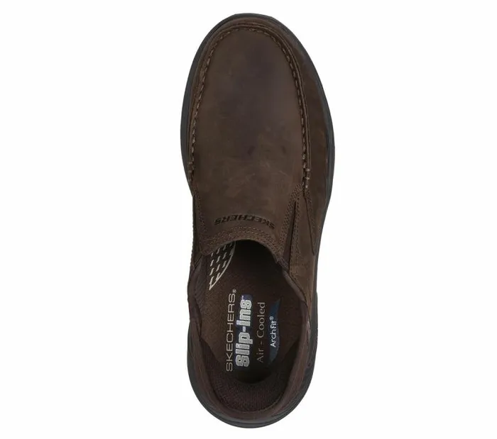 Skechers Skechers Slipins Arch Fit Motley 8211 Milo Cocoa Men Hands Free Slipins