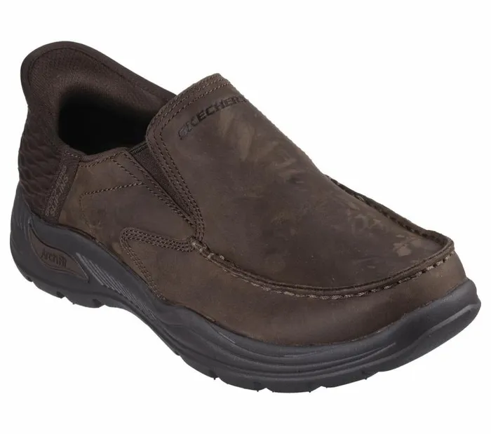Skechers Skechers Slipins Arch Fit Motley 8211 Milo Cocoa Men Hands Free Slipins