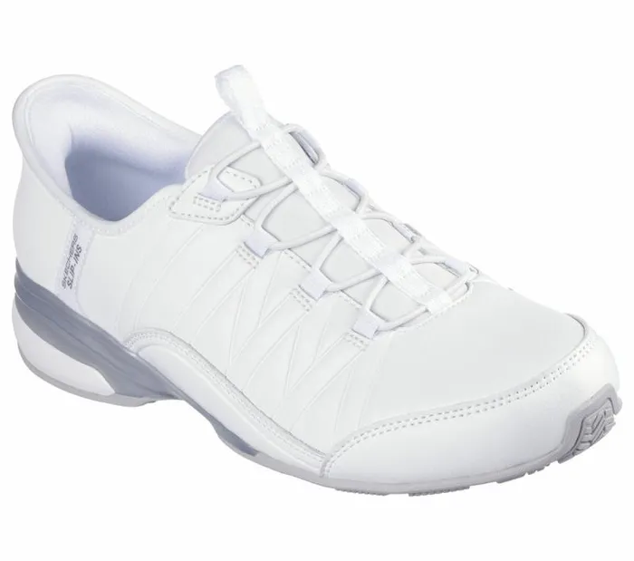 Skechers Skechers Slipins Exhilarate 8211 Zephyr White Silver Women Casual Sneakers