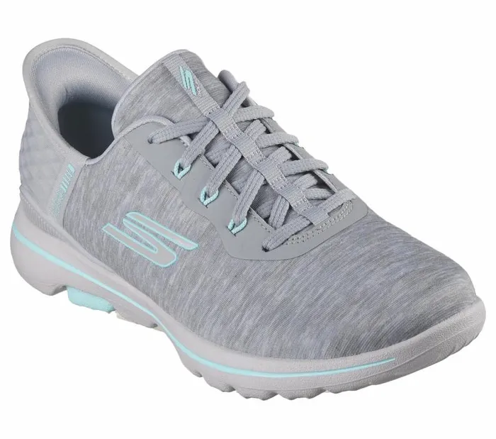 Skechers Skechers Slipins GO GOLF WALK 5 8211 SlipIns Gray Aqua Women Hands Free Slipins