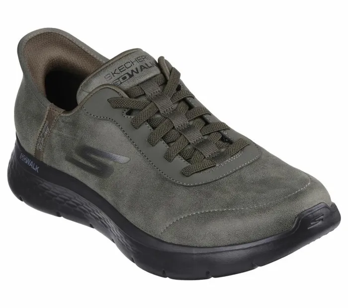 Skechers Skechers Slipins GO WALK Flex 8211 Smooth Motion Olive Men Casual Sneakers