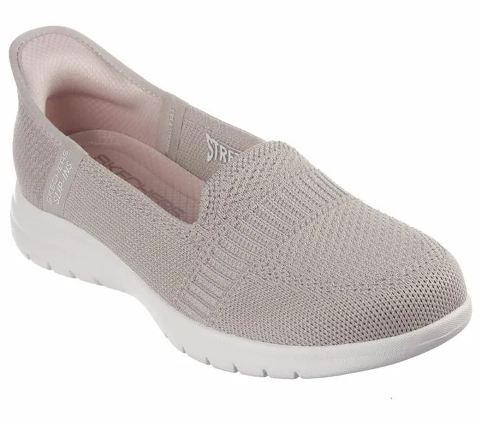 Skechers Skechers Slipins OntheGO Flex 8211 Camellia Taupe Women Hands Free Slipins