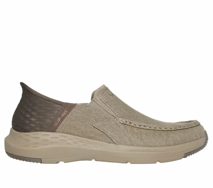 Skechers Skechers Slipins Parson 8211 Dewitt Taupe Men Casual Sneakers