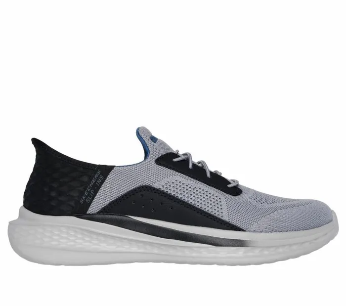 Skechers Skechers Slipins Relaxed Fit Slade 8211 Cohen Gray Black Men Casual Sneakers Skechers Skechers Slipins Relaxed Fit Slade 8211 Cohen Gray Black Men Casual Sneakers