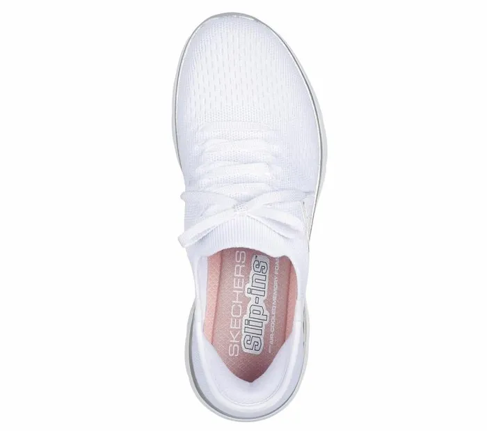 Skechers Skechers Slipins Summits 8211 Night Chic White Silver Women Athletic Sneakers
