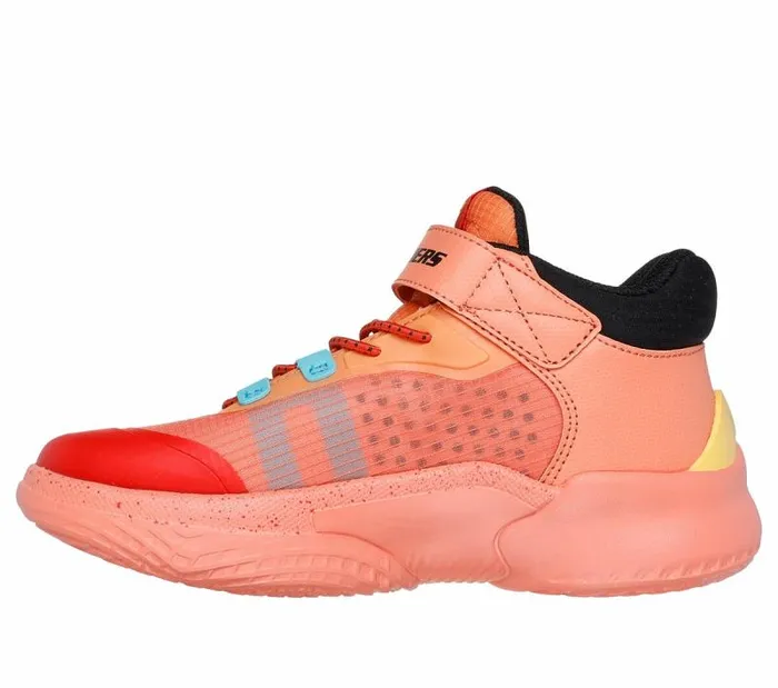 Skechers SKX Court Hype 8211 HooperHero Orange Multi Kids Athletic Shoes and Sneakers Skechers SKX Court Hype 8211 HooperHero Orange Multi Kids Athletic Shoes and Sneakers