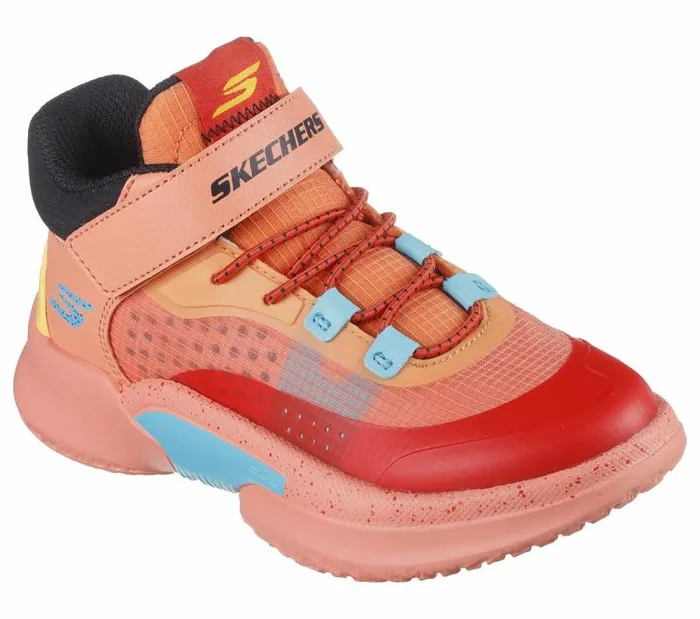 Skechers SKX Court Hype 8211 HooperHero Orange Multi Kids Athletic Shoes and Sneakers Skechers SKX Court Hype 8211 HooperHero Orange Multi Kids Athletic Shoes and Sneakers