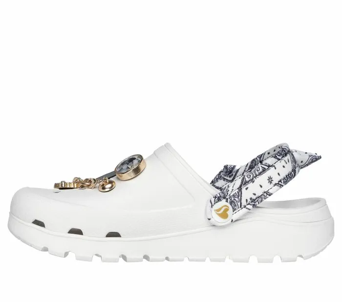 Skechers Snoop Dogg Arch Fit Footsteps 8211 Rolling Glitz White Women SlipOns