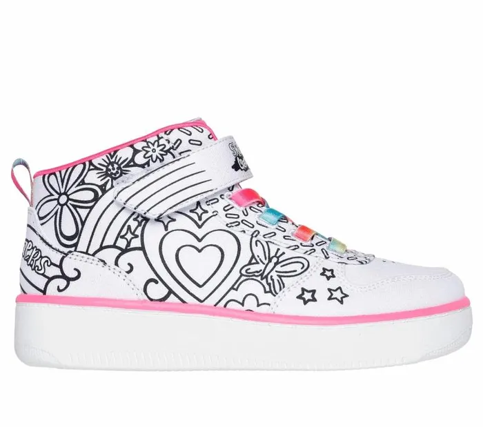Skechers Sport Court 92 8211 Color Me Kicks White Multi Kids Athletic Shoes and Sneakers Skechers Sport Court 92 8211 Color Me Kicks White Multi Kids Athletic Shoes and Sneakers