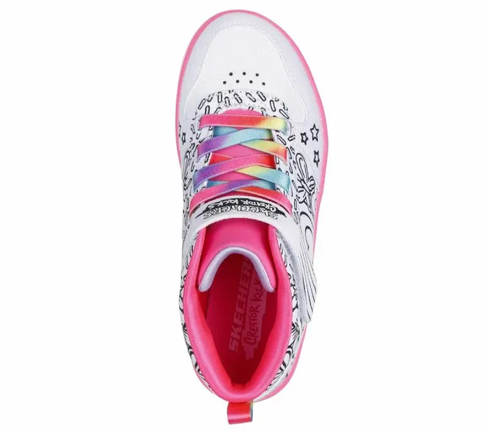 Skechers Sport Court 92 8211 Color Me Kicks White Multi Kids Athletic Shoes and Sneakers Skechers Sport Court 92 8211 Color Me Kicks White Multi Kids Athletic Shoes and Sneakers