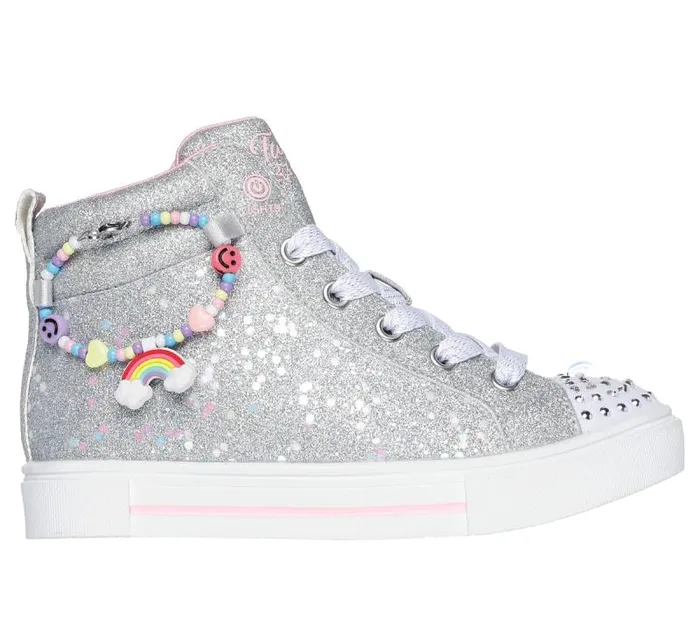 Skechers Twinkle Toes Twinkle Sparks 8211 Charm Bestie Silver Kids Athletic Shoes and Sneakers Skechers Twinkle Toes Twinkle Sparks 8211 Charm Bestie Silver Kids Athletic Shoes and Sneakers
