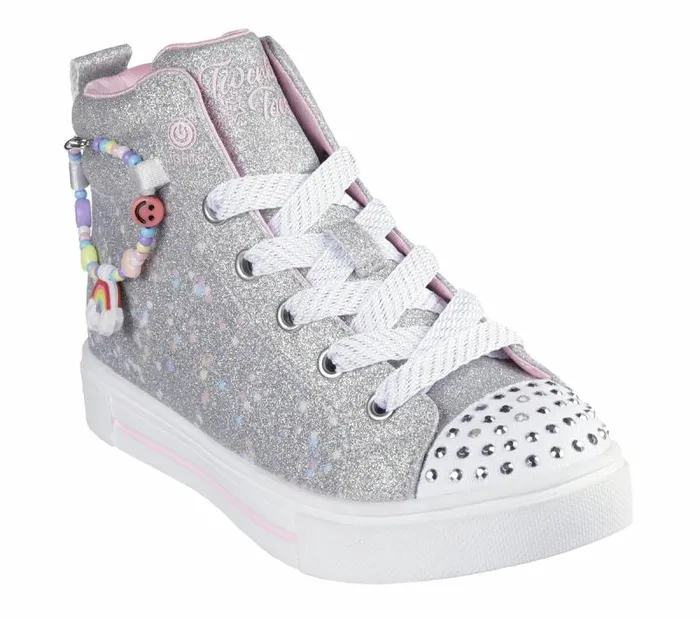 Skechers Twinkle Toes Twinkle Sparks 8211 Charm Bestie Silver Kids Athletic Shoes and Sneakers Skechers Twinkle Toes Twinkle Sparks 8211 Charm Bestie Silver Kids Athletic Shoes and Sneakers