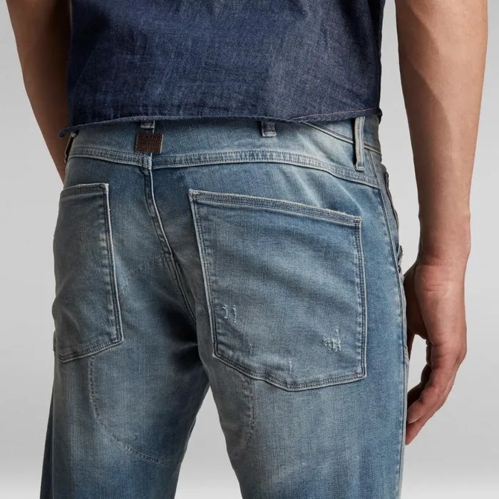 Skinny Men GStar RAW 5620 3D Zip Knee Skinny Jeans Faded Crystal Lake
