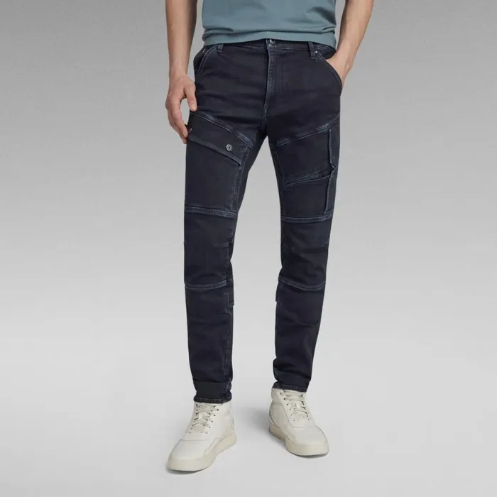 Skinny Men GStar RAW Airblaze 3D Skinny Jeans Worn In Midnight Blue Od