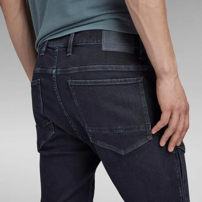 Skinny Men GStar RAW Airblaze 3D Skinny Jeans Worn In Midnight Blue Od