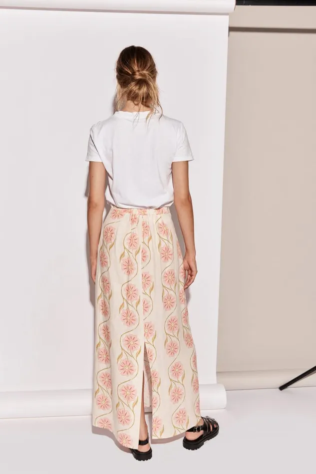 Skirts Women VRG GRL Ari Linen Maxi Skirt Bloom Skirts Women VRG GRL Ari Linen Maxi Skirt Bloom