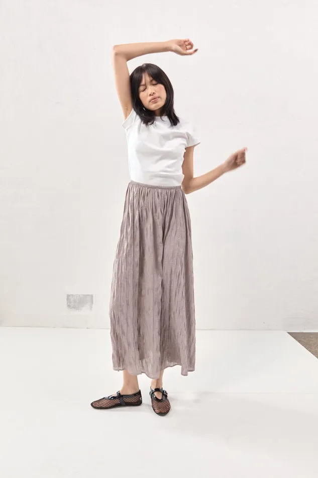 Skirts Women VRG GRL Solara Midi Skirt Smoke Skirts Women VRG GRL Solara Midi Skirt Smoke