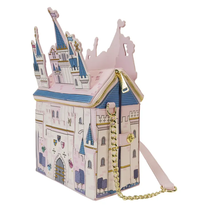 Sleeping Beauty 65th Anniversary Exclusive Castle Figural Crossbody Bag Unisex Loungefly Bags and Wallets Sleeping Beauty 65th Anniversary Exclusive Castle Figural Crossbody Bag Unisex Loungefly Bags and Wallets