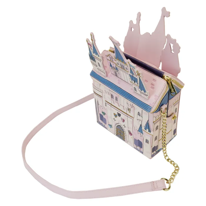 Sleeping Beauty 65th Anniversary Exclusive Castle Figural Crossbody Bag Unisex Loungefly Bags and Wallets Sleeping Beauty 65th Anniversary Exclusive Castle Figural Crossbody Bag Unisex Loungefly Bags and Wallets