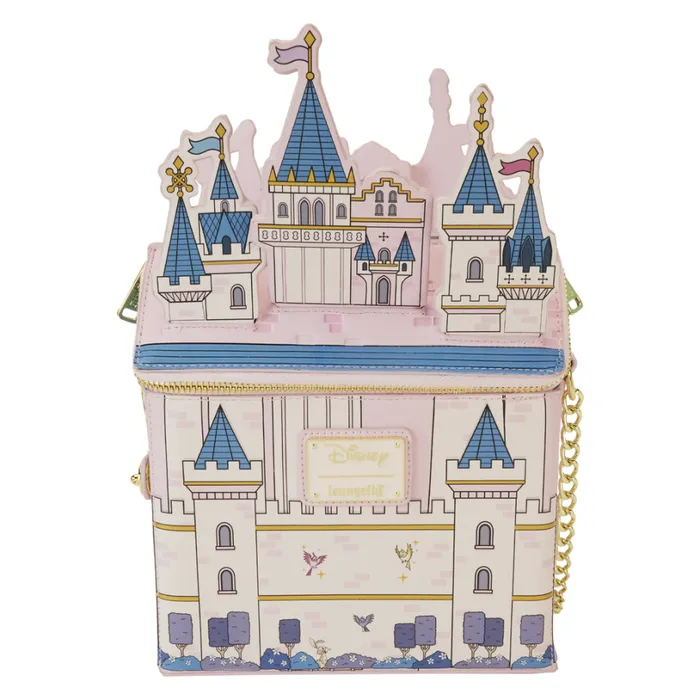 Sleeping Beauty 65th Anniversary Exclusive Castle Figural Crossbody Bag Unisex Loungefly Bags and Wallets Sleeping Beauty 65th Anniversary Exclusive Castle Figural Crossbody Bag Unisex Loungefly Bags and Wallets