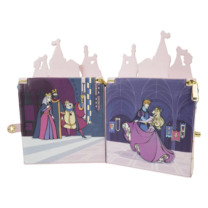 Sleeping Beauty 65th Anniversary Exclusive Castle Figural Crossbody Bag Unisex Loungefly Bags and Wallets Sleeping Beauty 65th Anniversary Exclusive Castle Figural Crossbody Bag Unisex Loungefly Bags and Wallets