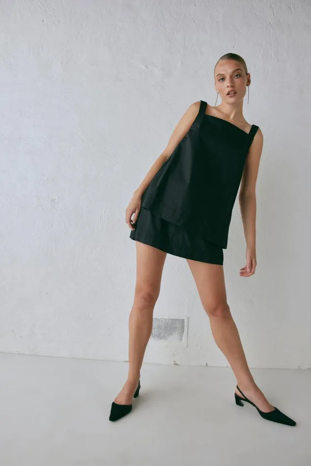 Sleeveless Women VRG GRL Elka Top Black