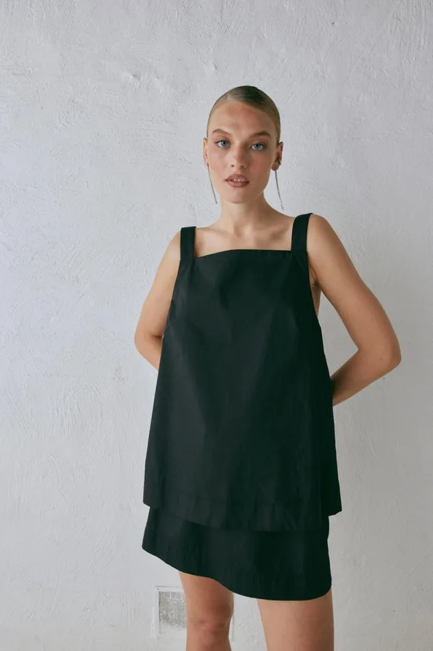 Sleeveless Women VRG GRL Elka Top Black