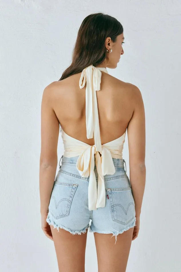 Sleeveless Women VRG GRL Noa Top Butter Sleeveless Women VRG GRL Noa Top Butter