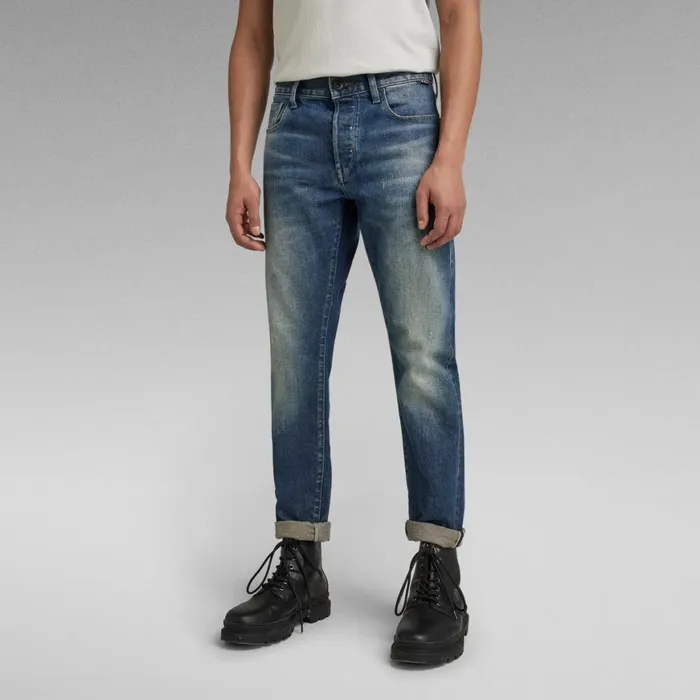 Slim Men GStar RAW 3301 Slim Selvedge Jeans Antique Faded Napoleon Blue Destroyed Slim Men GStar RAW 3301 Slim Selvedge Jeans Antique Faded Napoleon Blue Destroyed