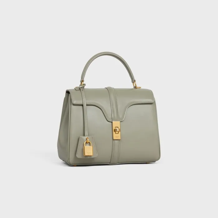 Small 16 Bag In Satinated Calfskin Green Clay Women CELINE 16 Small 16 Bag In Satinated Calfskin Green Clay Women CELINE 16
