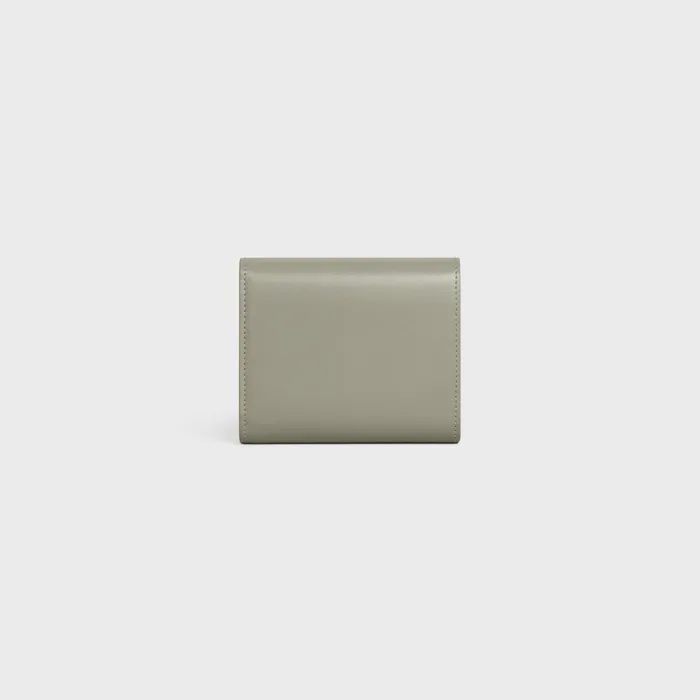 Small Wallet Triomphe In Shiny Calfskin Green Clay Women CELINE WALLETS Small Wallet Triomphe In Shiny Calfskin Green Clay Women CELINE WALLETS