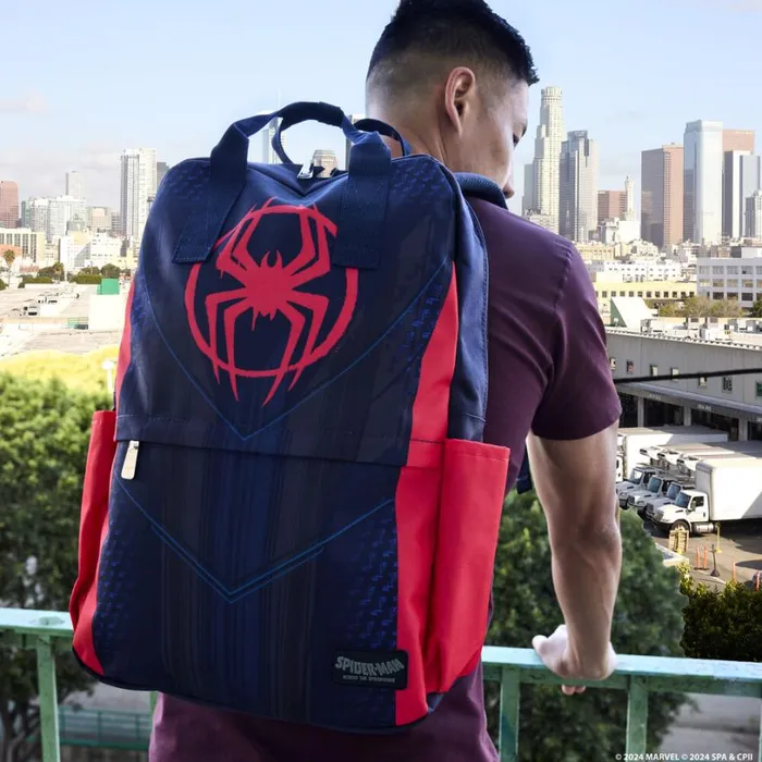 SpiderVerse Miles Morales Suit Nylon FullSize Backpack Unisex Loungefly Backpacks SpiderVerse Miles Morales Suit Nylon FullSize Backpack Unisex Loungefly Backpacks