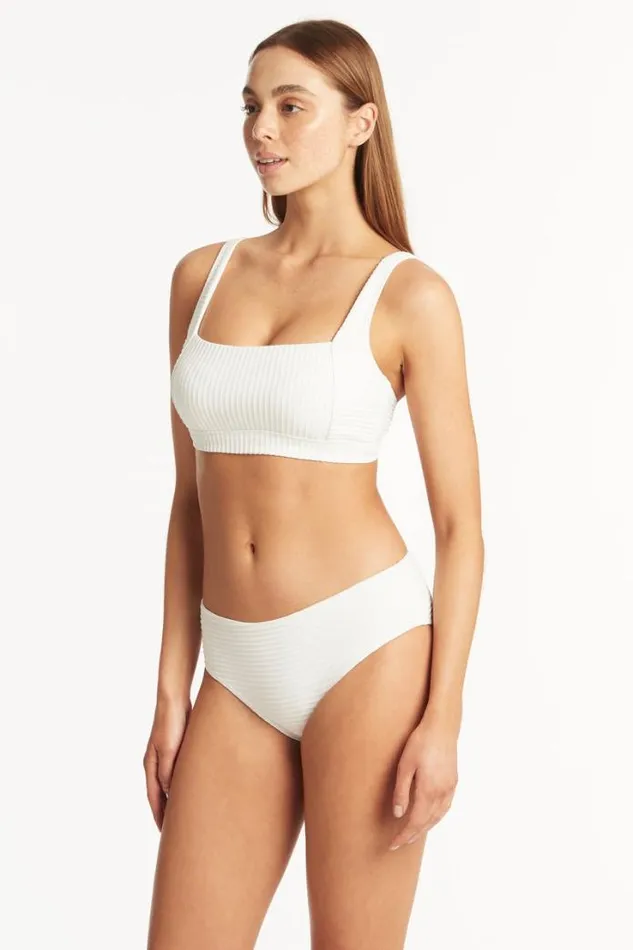Spinnaker Mid Bikini Pant Spinnaker White Women Sea Level Bottoms