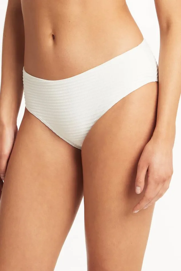 Spinnaker Mid Bikini Pant Spinnaker White Women Sea Level Bottoms